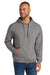 Jerzees IC49M Mens Ultimate CVC Hooded Sweatshirt Hoodie w/ Pouch Pocket Rock Grey Model Front