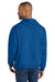 Jerzees IC49M Mens Ultimate CVC Hooded Sweatshirt Hoodie w/ Pouch Pocket Royal Blue Model Back