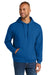 Jerzees IC49M Mens Ultimate CVC Hooded Sweatshirt Hoodie w/ Pouch Pocket Royal Blue Model Front