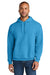 Jerzees IC49M Mens Ultimate CVC Hooded Sweatshirt Hoodie w/ Pouch Pocket Heather Soul Blue Model Front