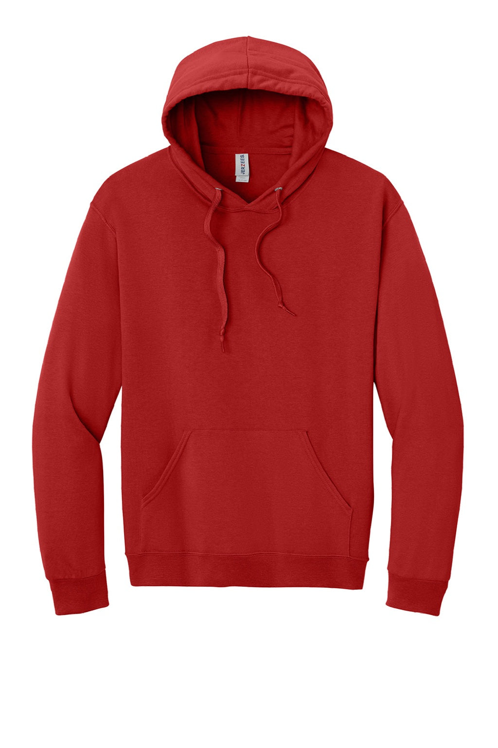 Jerzees IC49M Mens Ultimate CVC Hooded Sweatshirt Hoodie w/ Pouch Pocket True Red Flat Front