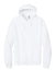 Jerzees IC49M Mens Ultimate CVC Hooded Sweatshirt Hoodie w/ Pouch Pocket White Flat Front