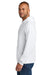 Jerzees IC49M Mens Ultimate CVC Hooded Sweatshirt Hoodie w/ Pouch Pocket White Model Side