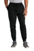 Jerzees IC50M Mens Ultimate CVC Jogger Sweatpants w/ Pockets Black Ink Model Front