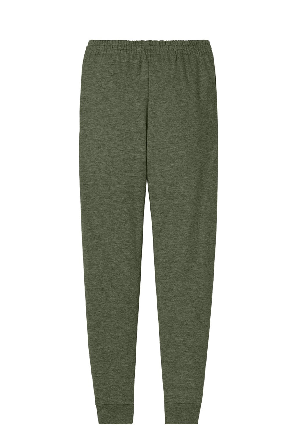 Jerzees IC50M Mens Ultimate CVC Jogger Sweatpants w/ Pockets Heather Military Green Flat Back