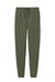 Jerzees IC50M Mens Ultimate CVC Jogger Sweatpants w/ Pockets Heather Military Green Flat Front