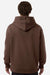 Independent Trading Company IND330BLV Mens Boulevard Heavyweight Hooded Sweatshirt Hoodie w/ Pouch Pocket Brown Model Back