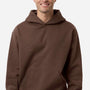 Independent Trading Company Mens Boulevard Heavyweight Hooded Sweatshirt Hoodie w/ Pouch Pocket - Brown - New