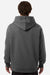 Independent Trading Company IND330BLV Mens Boulevard Heavyweight Hooded Sweatshirt Hoodie w/ Pouch Pocket Pigment Black Model Back