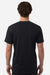 Independent Trading Company PRM180PT Mens Premium Pigment Dyed Short Sleeve Crewneck T-Shirt Black Model Back