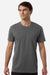 Independent Trading Company PRM180PT Mens Premium Pigment Dyed Short Sleeve Crewneck T-Shirt Pigment Black Model Front