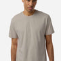 Independent Trading Company Mens Premium Pigment Dyed Short Sleeve Crewneck T-Shirt - Pigment Cement Grey - New