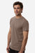 Independent Trading Company PRM180PT Mens Premium Pigment Dyed Short Sleeve Crewneck T-Shirt Pigment Clay Brown Model Side
