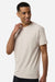 Independent Trading Company PRM180PT Mens Premium Pigment Dyed Short Sleeve Crewneck T-Shirt Pigment Ivory Model Side