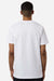 Independent Trading Company PRM180PT Mens Premium Pigment Dyed Short Sleeve Crewneck T-Shirt White Model Back