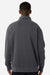 Independent Trading Company PRM4600QZ Mens Pigment Dyed 1/4 Zip Sweatshirt Pigment Black Model Back