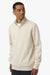 Independent Trading Company SS4600QZ Mens 1/4 Zip Sweatshirt Bone Model Side