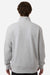 Independent Trading Company SS4600QZ Mens 1/4 Zip Sweatshirt Heather Grey Model Back