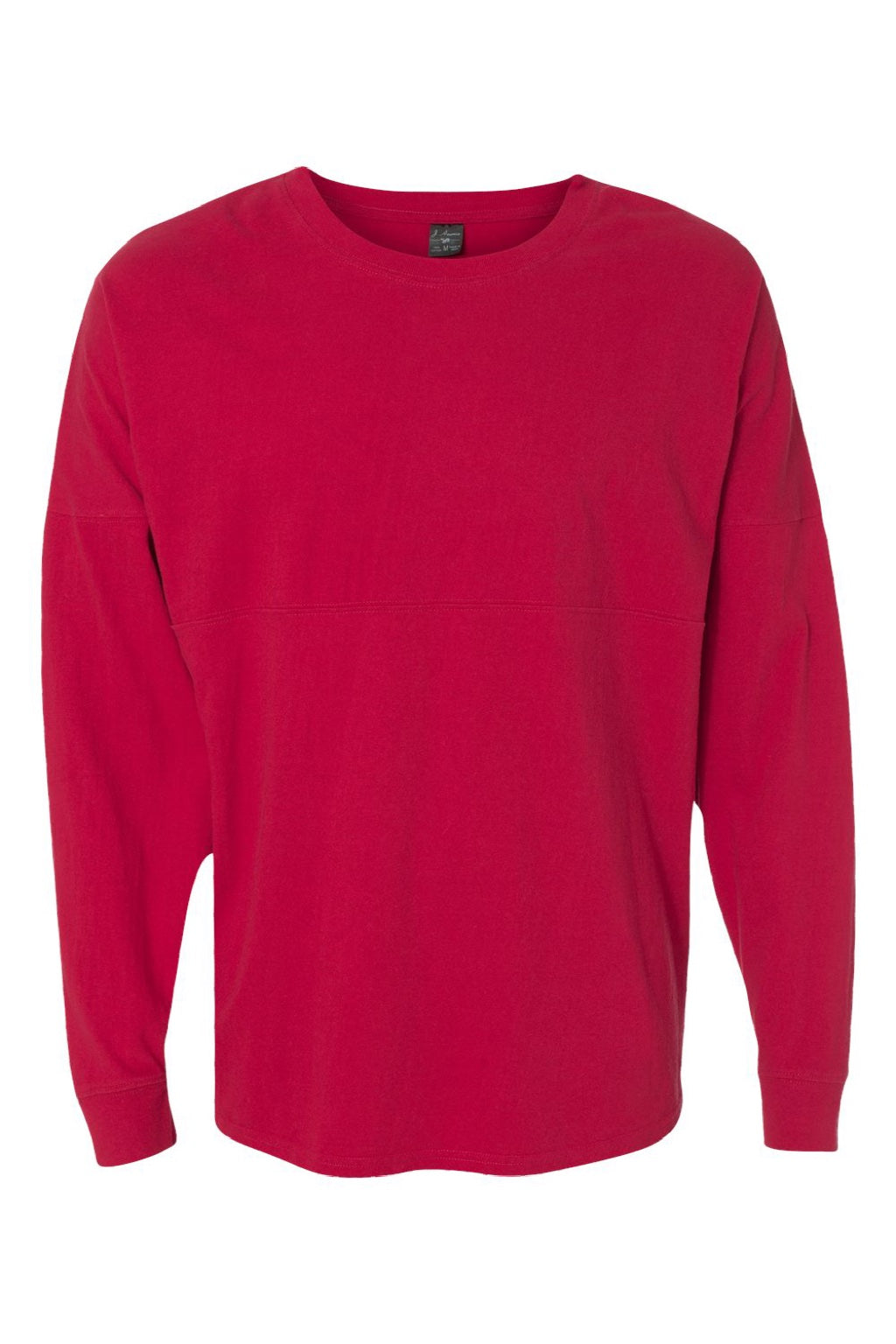 J America 8229 Mens Game Day Jersey Long Sleeve Crewneck T-Shirt Red Flat Front