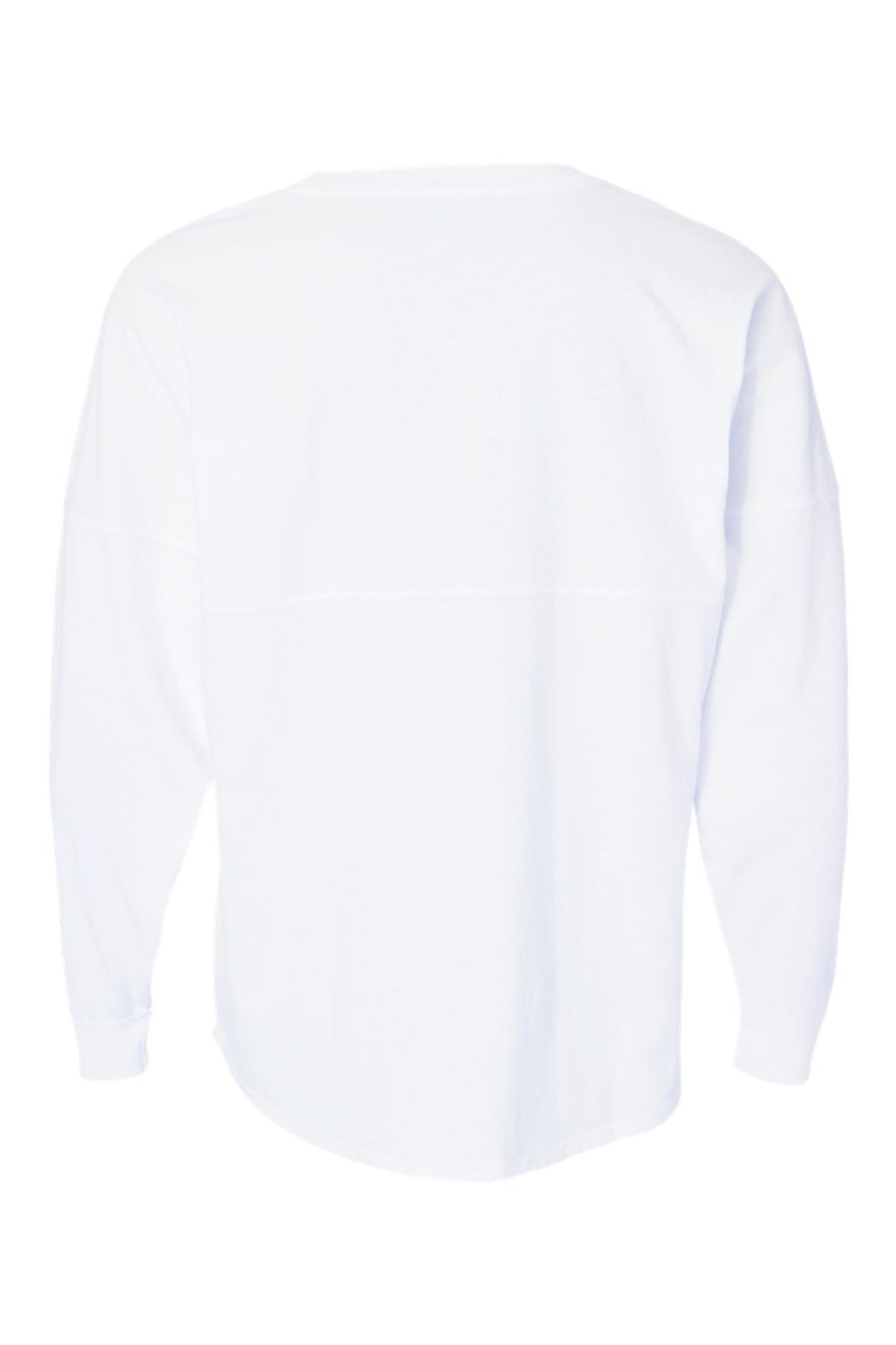 J America 8229 Mens Game Day Jersey Long Sleeve Crewneck T-Shirt White Flat Back