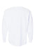 J America 8229 Mens Game Day Jersey Long Sleeve Crewneck T-Shirt White Flat Back
