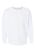 J America 8229 Mens Game Day Jersey Long Sleeve Crewneck T-Shirt White Flat Front