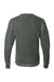 J America 8238 Mens Vintage Thermal Long Sleeve Crewneck T-Shirt Heather Charcoal Grey Flat Back