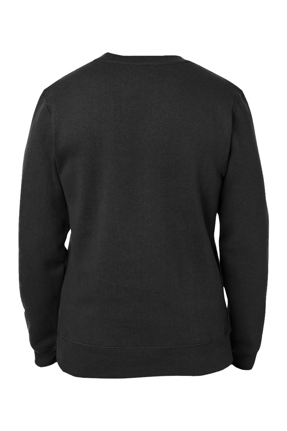 J America 8424JA Mens Premium Fleece Crewneck Sweatshirt Black Flat Back