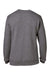 J America 8424JA Mens Premium Fleece Crewneck Sweatshirt Heather Charcoal Grey Flat Back