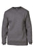 J America 8424JA Mens Premium Fleece Crewneck Sweatshirt Heather Charcoal Grey Flat Front