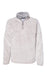 J America 8451 Womens Epic Sherpa Fleece 1/4 Zip Sweatshirt Heather Oatmeal Flat Front