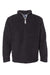 J America JA8454/8454 Mens Epic Sherpa Fleece 1/4 Zip Sweatshirt Black Flat Front