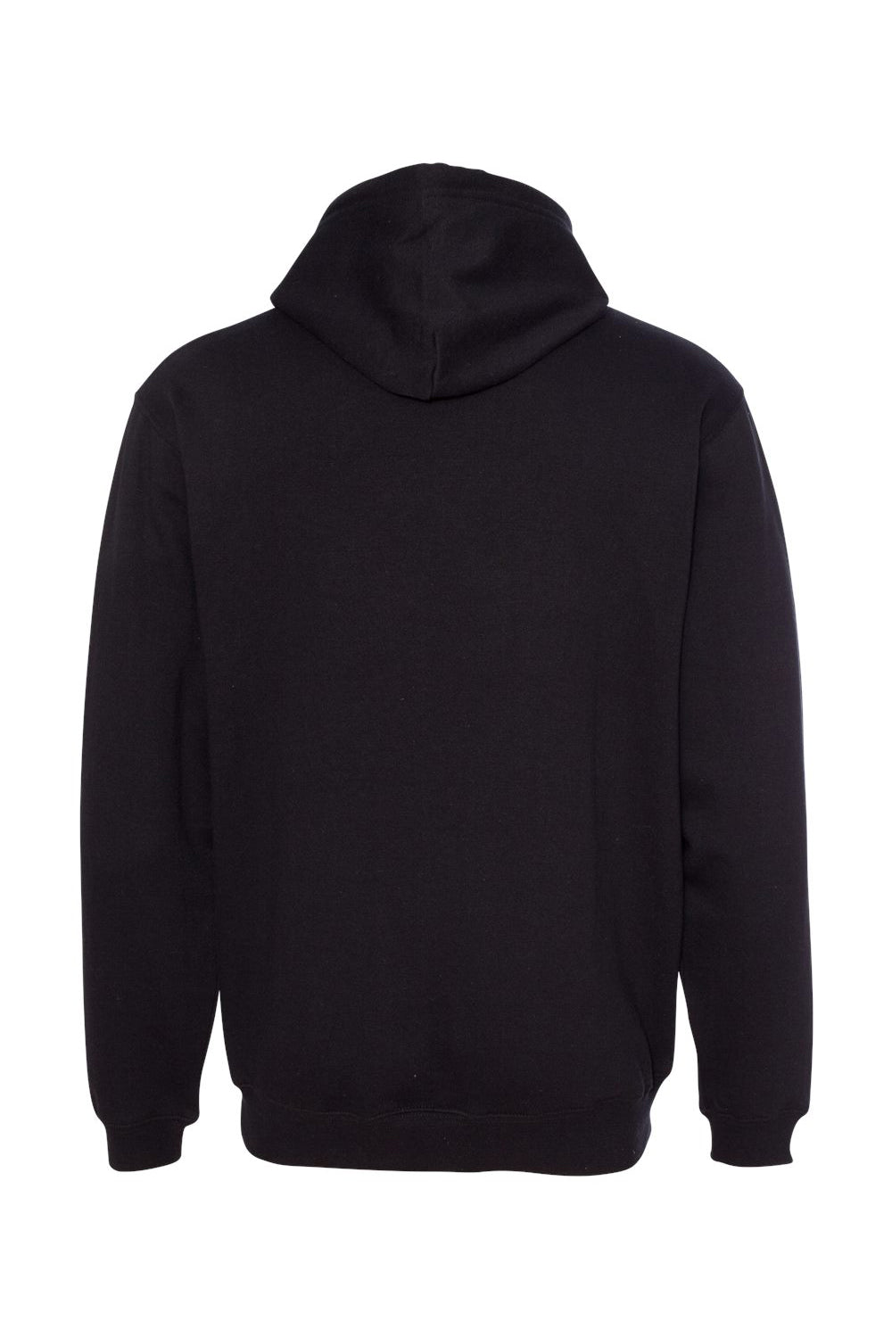 J America JA8815/8815 Mens Tailgate Fleece Hooded Sweatshirt Hoodie w/ Pouch Pocket Black Flat Back