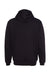 J America JA8815/8815 Mens Tailgate Fleece Hooded Sweatshirt Hoodie w/ Pouch Pocket Black Flat Back