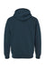 J America JA8815/8815 Mens Tailgate Fleece Hooded Sweatshirt Hoodie w/ Pouch Pocket Navy Blue Flat Back