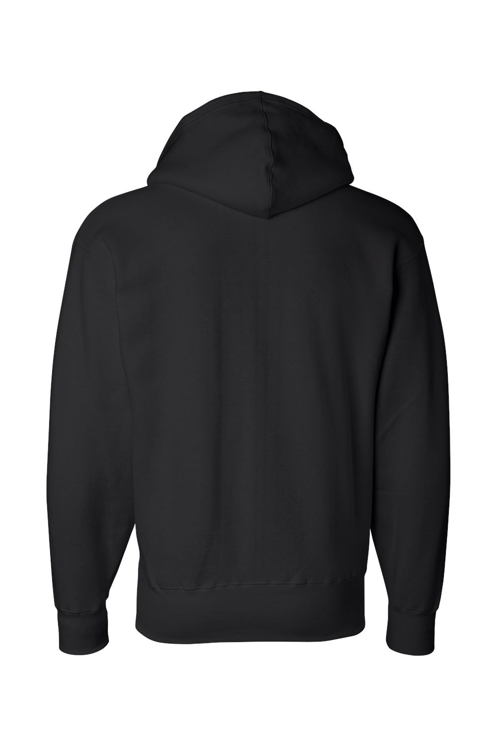 J America JA8821/8821 Mens Premium Fleece Full Zip Hooded Sweatshirt Hoodie w/ Pockets Black Flat Back