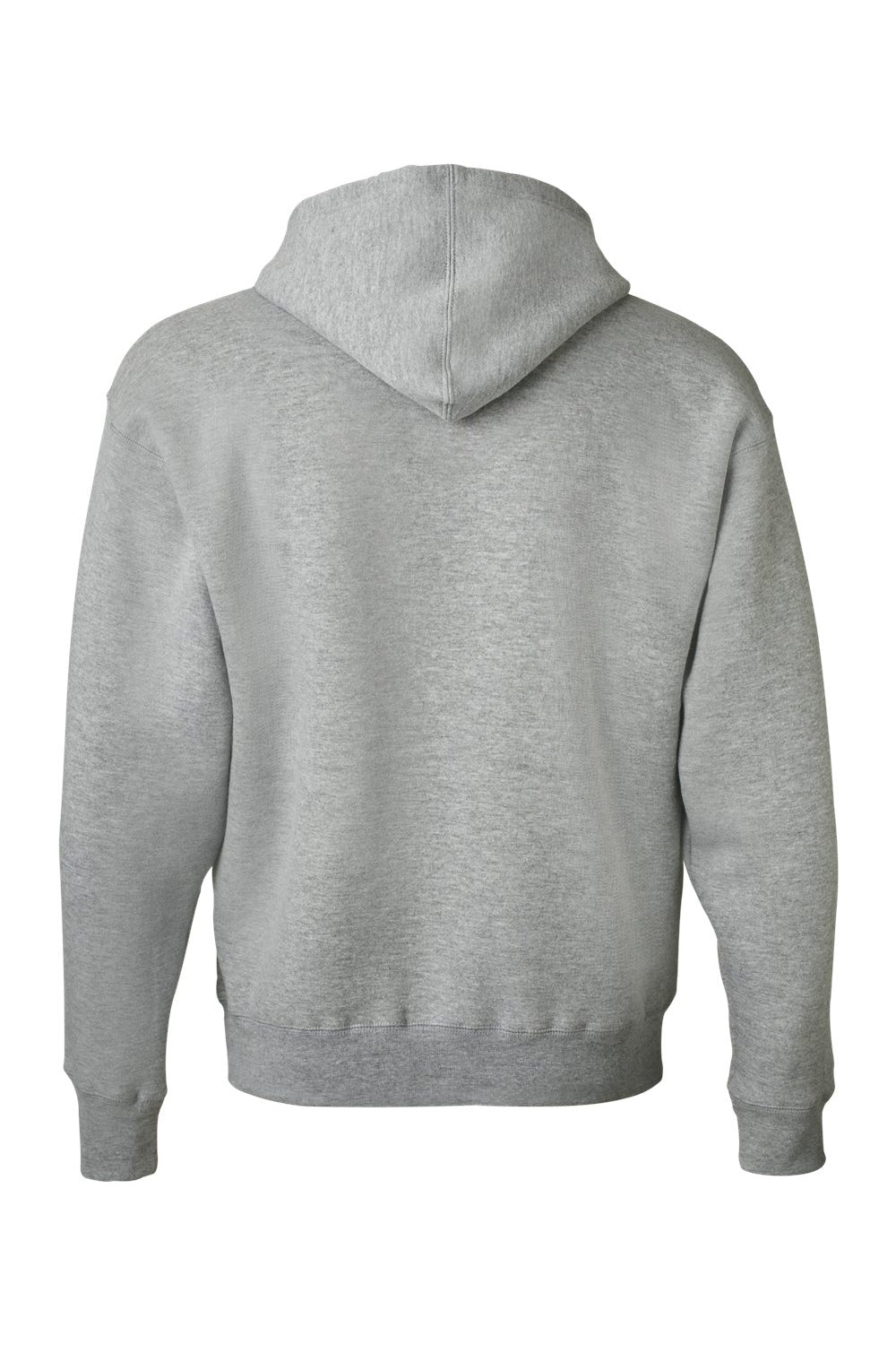 J America JA8821/8821 Mens Premium Fleece Full Zip Hooded Sweatshirt Hoodie w/ Pockets Oxford Grey Flat Back