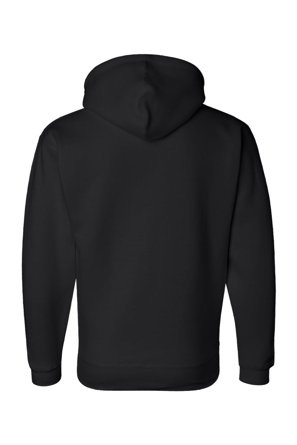 J America 8824 Mens Premium Fleece Hooded Sweatshirt Hoodie w/ Pouch Pocket Black Flat Back