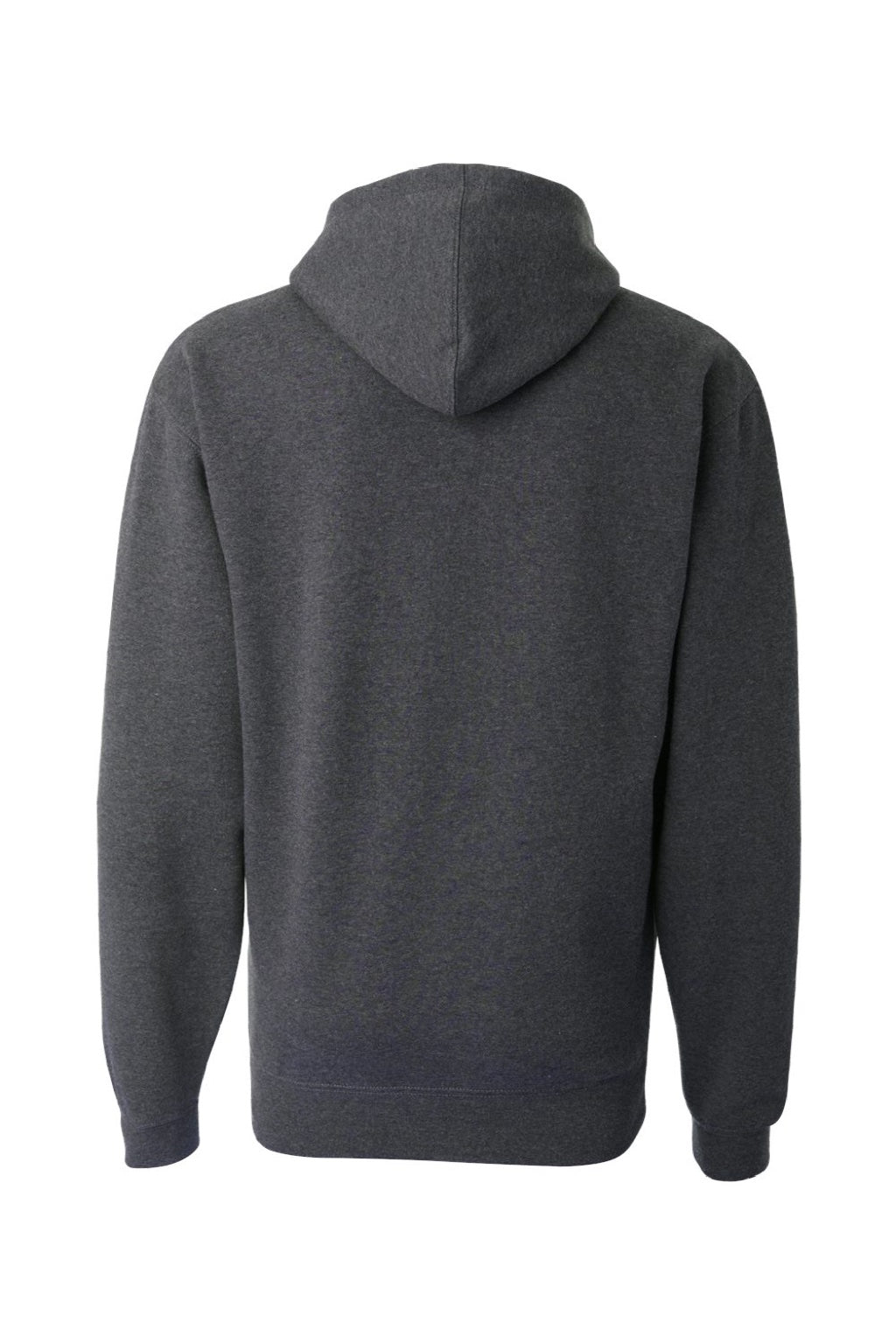 J America 8824 Mens Premium Fleece Hooded Sweatshirt Hoodie w/ Pouch Pocket Heather Charcoal Grey Flat Back