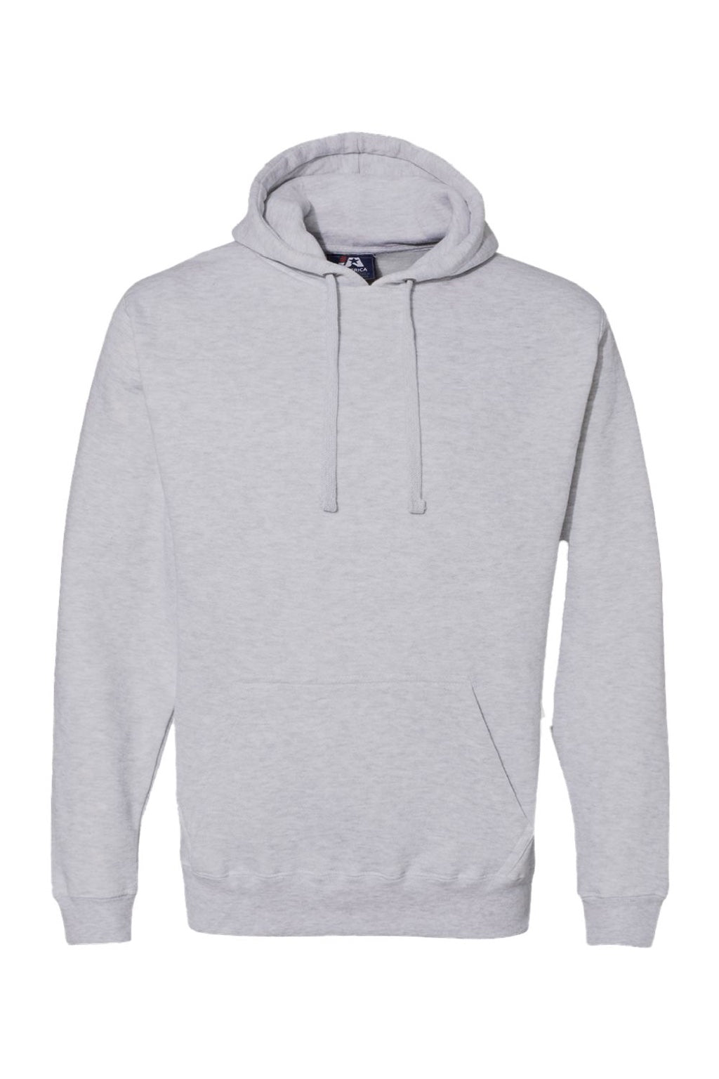 J America 8824 Mens Premium Fleece Hooded Sweatshirt Hoodie w/ Pouch Pocket Oxford Grey Flat Front