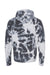 J America 8861JA/8861 Mens Tie-Dye Hooded Sweatshirt Hoodie w/ Pouch Pocket Black Flat Back