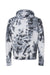 J America 8861JA/8861 Mens Tie-Dye Hooded Sweatshirt Hoodie w/ Pouch Pocket Black Flat Front