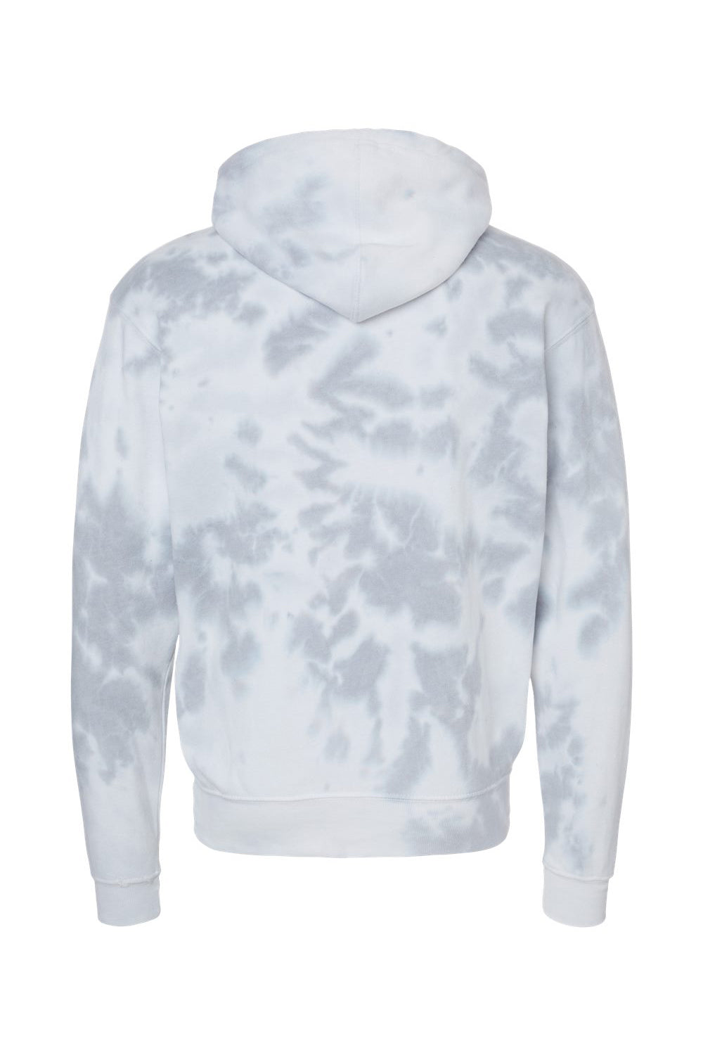 J America 8861JA/8861 Mens Tie-Dye Hooded Sweatshirt Hoodie w/ Pouch Pocket Grey Flat Back