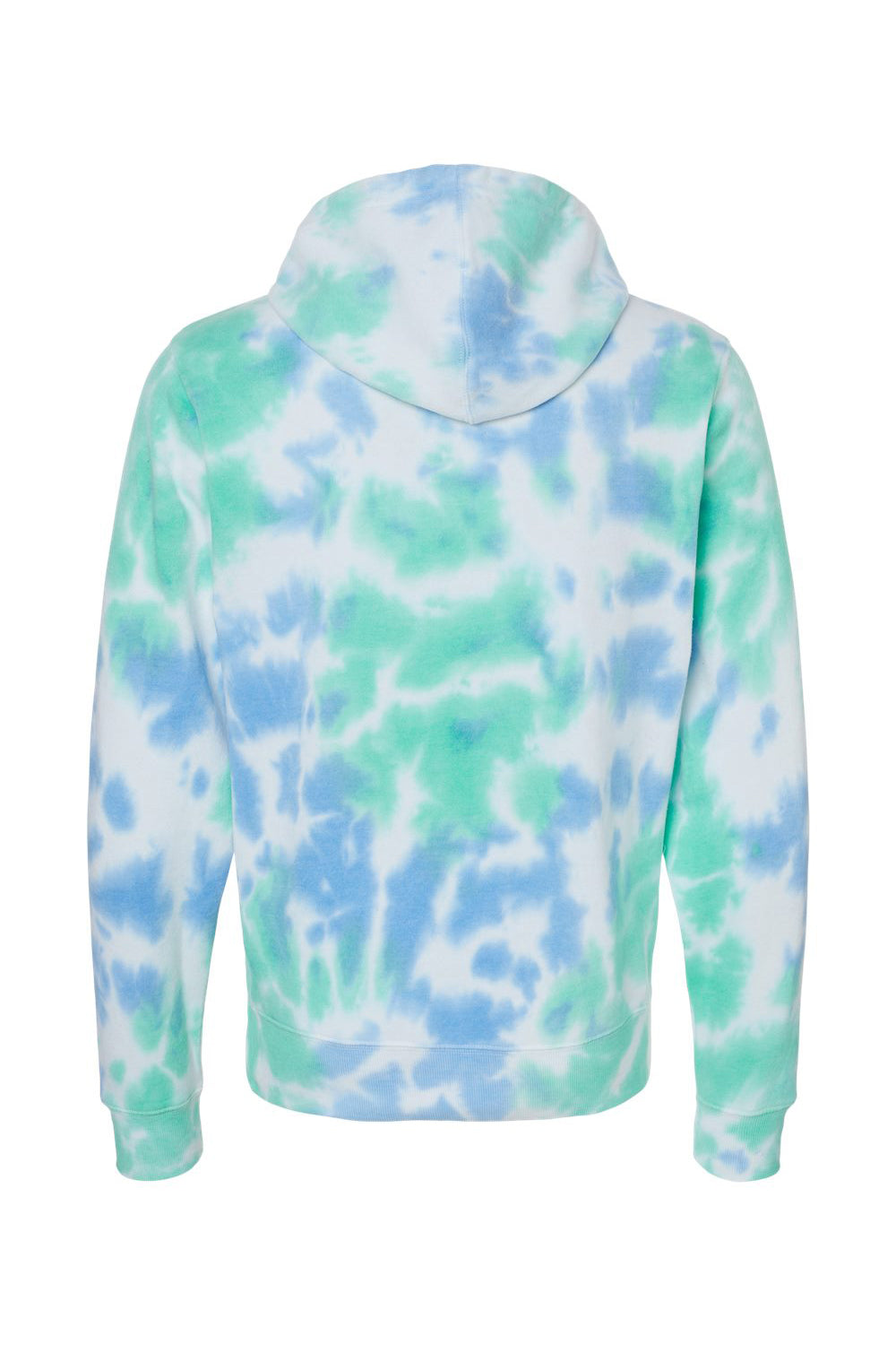 J America 8861JA/8861 Mens Tie-Dye Hooded Sweatshirt Hoodie w/ Pouch Pocket Lagoon Flat Back