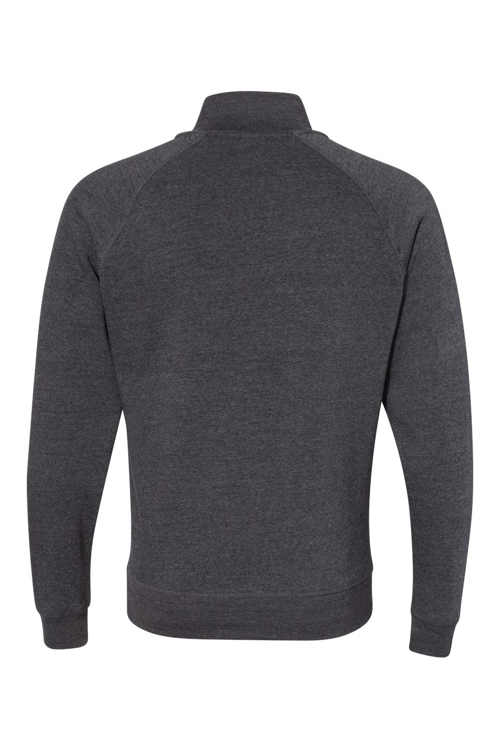 J America JA8869/8869 Mens Fleece 1/4 Zip Sweatshirt w/ Pockets Black Flat Back