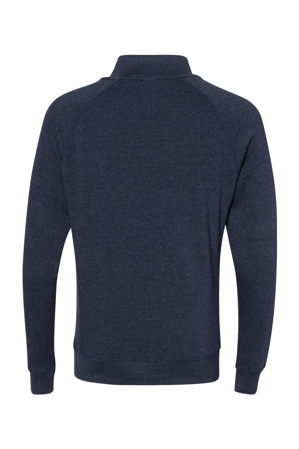 J America JA8869/8869 Mens Fleece 1/4 Zip Sweatshirt w/ Pockets Navy Blue Flat Back