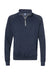 J America JA8869/8869 Mens Fleece 1/4 Zip Sweatshirt w/ Pockets Navy Blue Flat Front