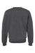 J America 8870JA Mens Crewneck Sweatshirt Black Triblend Flat Back