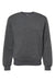 J America 8870JA Mens Crewneck Sweatshirt Black Triblend Flat Front