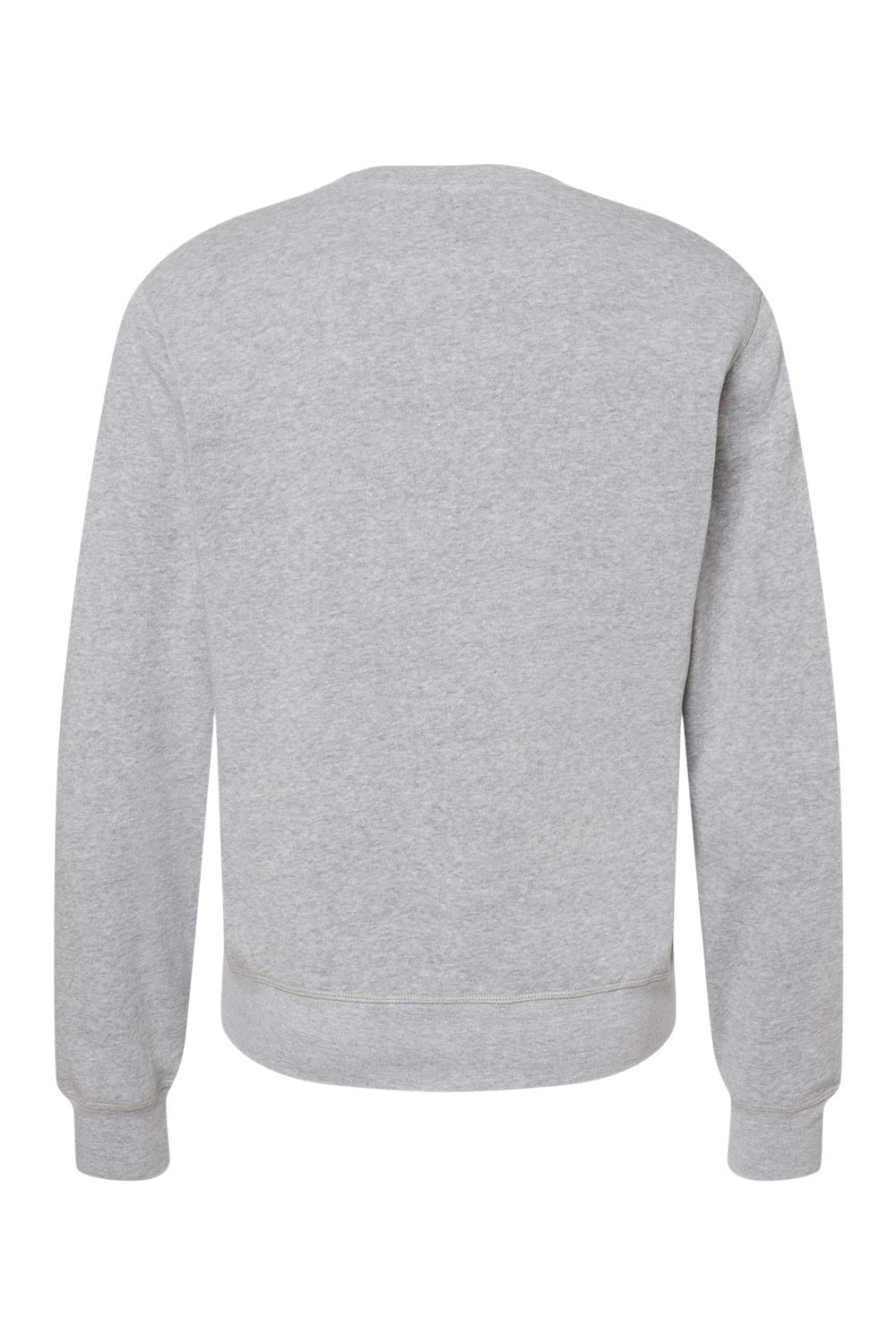 J America 8870JA Mens Crewneck Sweatshirt Grey Triblend Flat Back